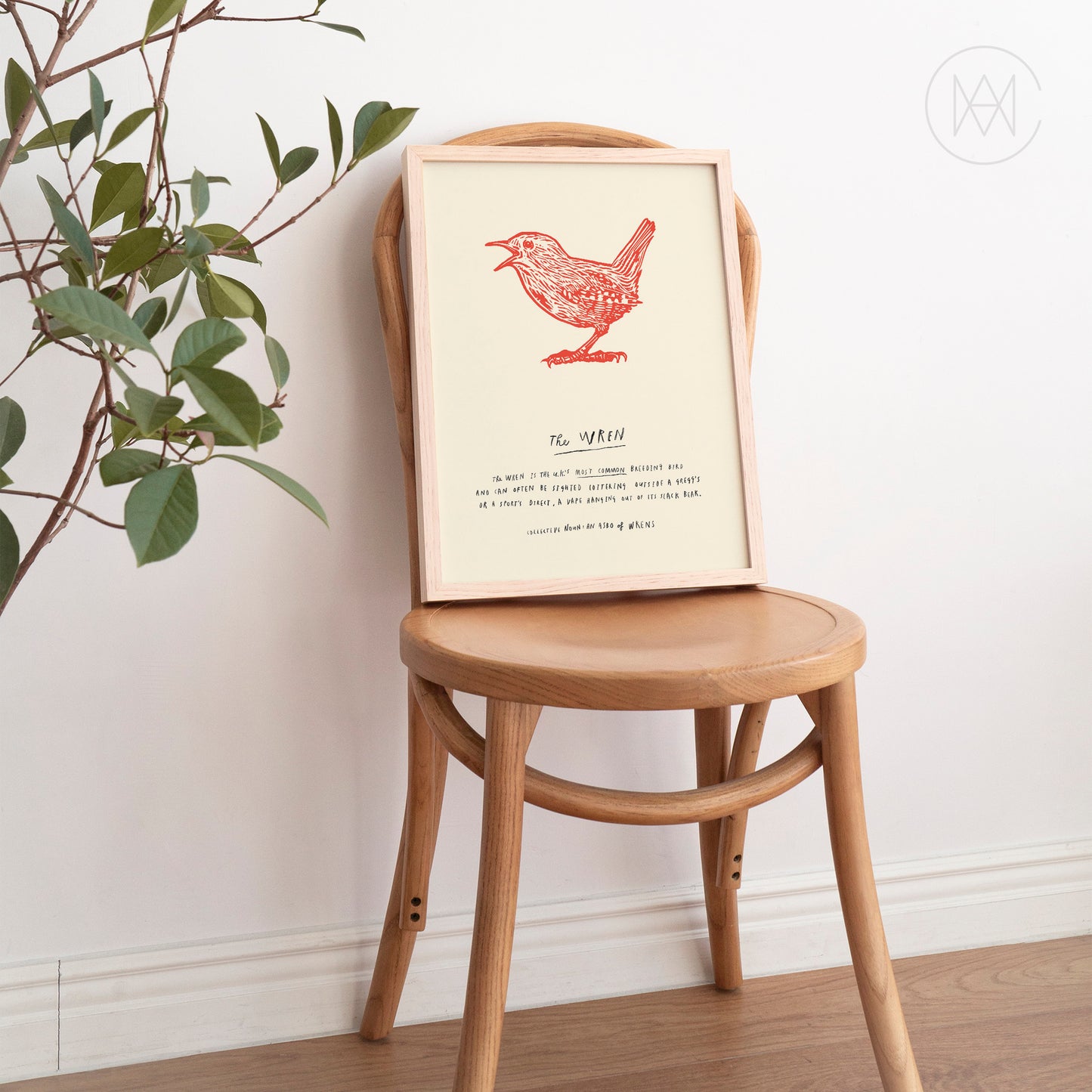Linocut Wren-Digital Download Print