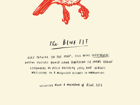 Linocut Blue Tit-Digital Download Print