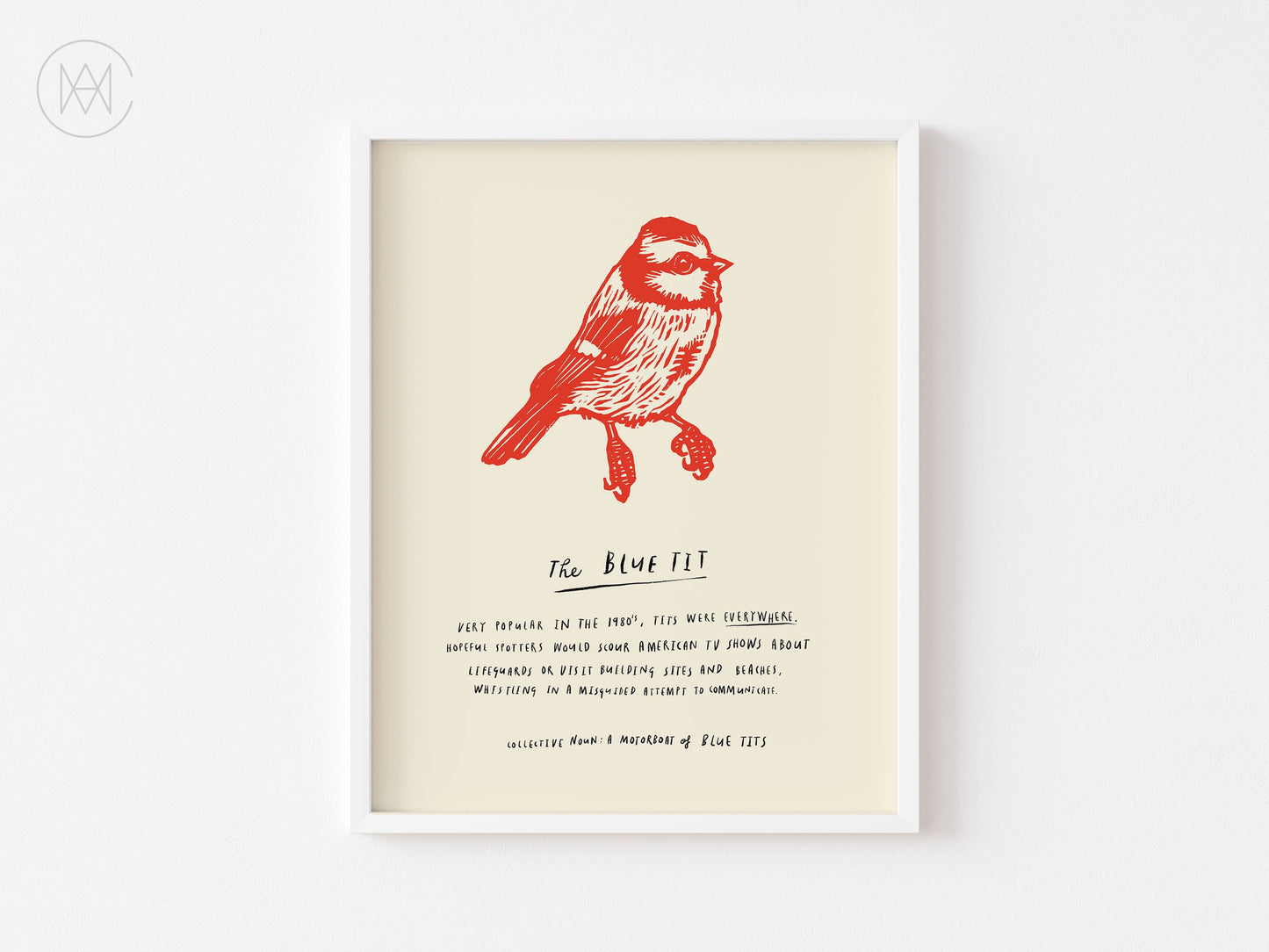 Linocut Blue Tit-Digital Download Print