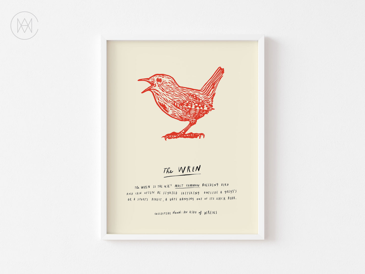 Linocut Wren-Digital Download Print