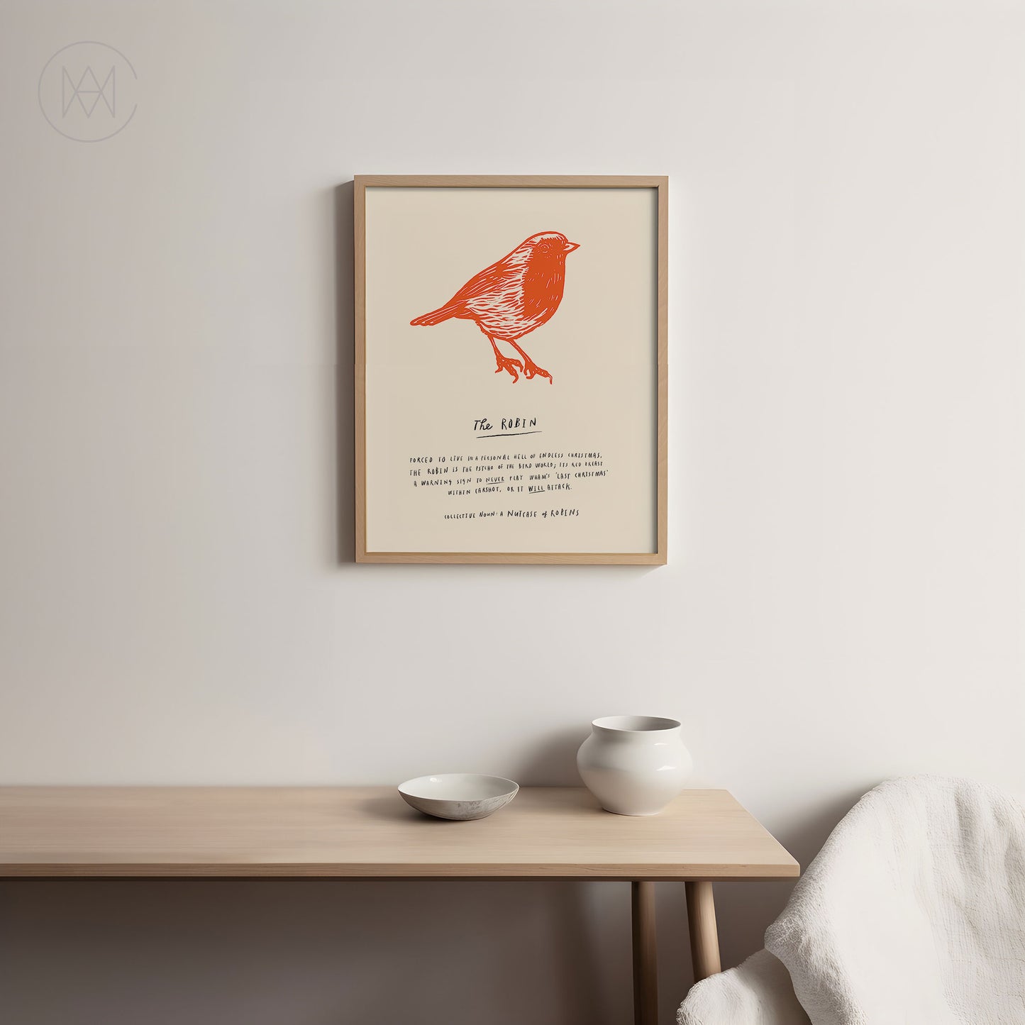 Linocut Robin-Digital Download Print