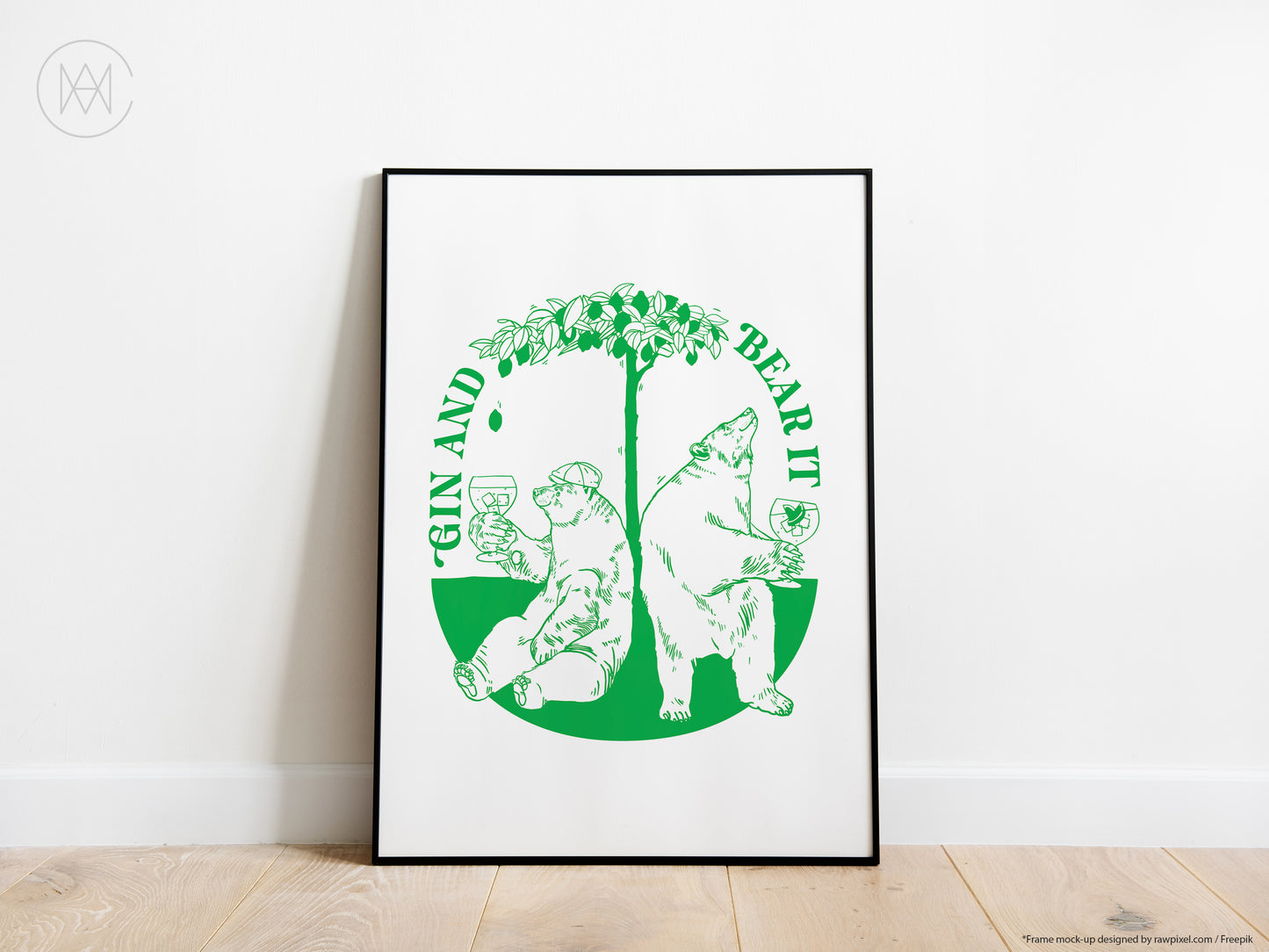 Retro Cocktail Print-Gin & Tonic-Digital Download