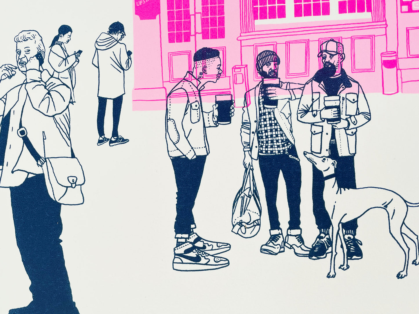 Slikscreen Print-Lamb & Flag, London