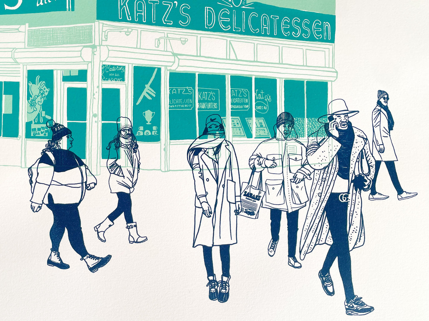 Slikscreen Print-Katz's Deli, New York City