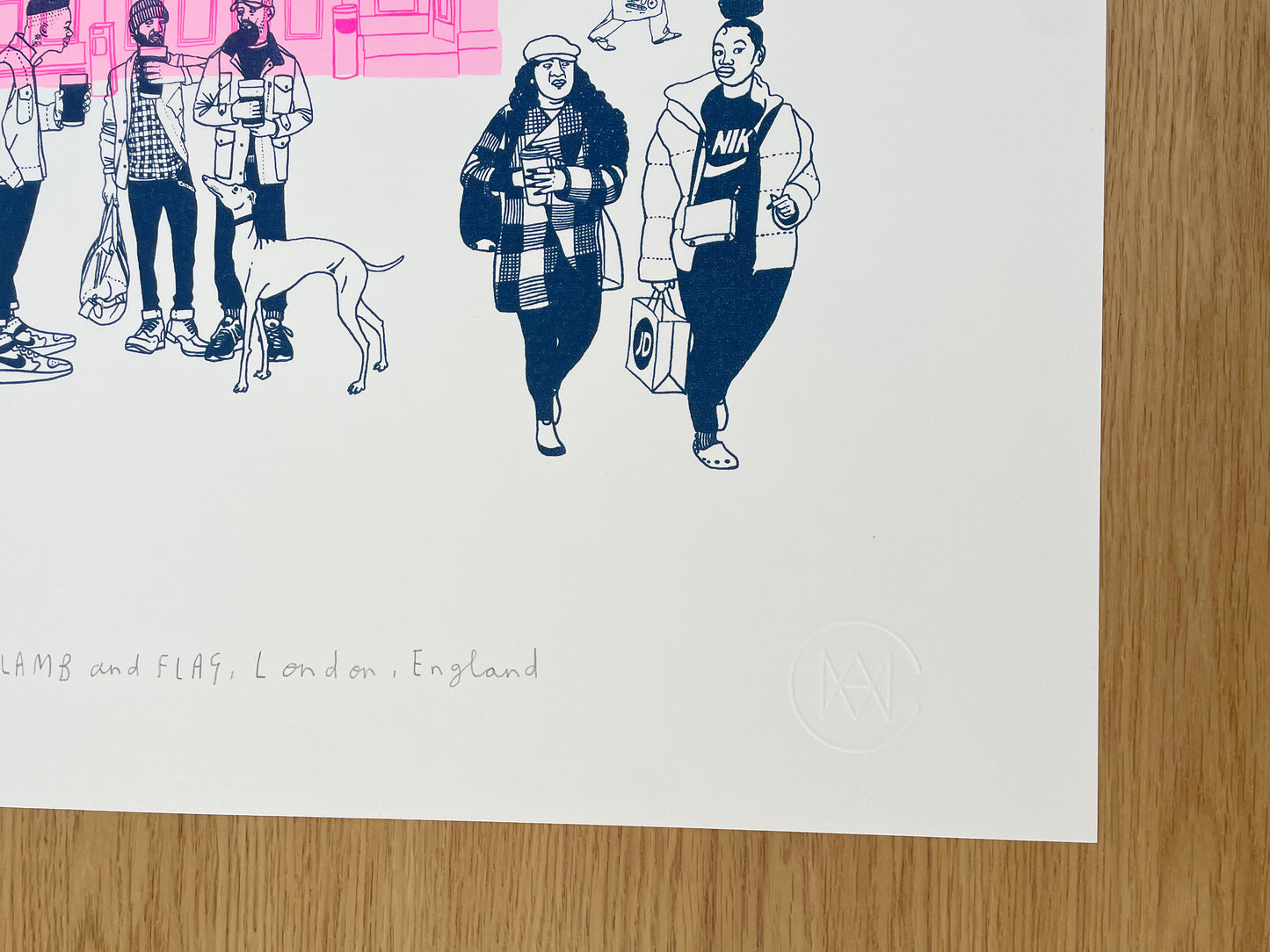Slikscreen Print-Lamb & Flag, London