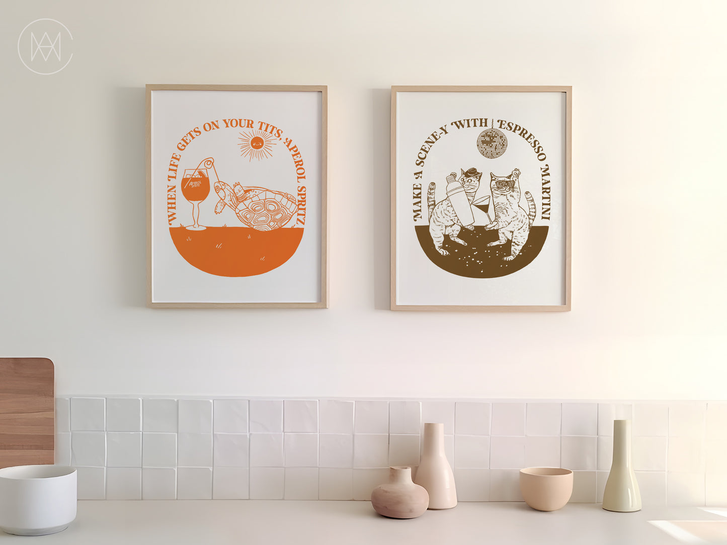 Retro Cocktail Print-Espresso Martini-Digital Download