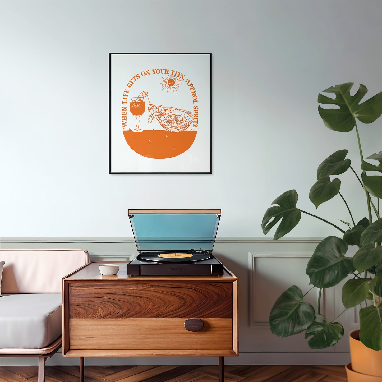 Retro Cocktail Print-Aperol Spritz-Digital Download