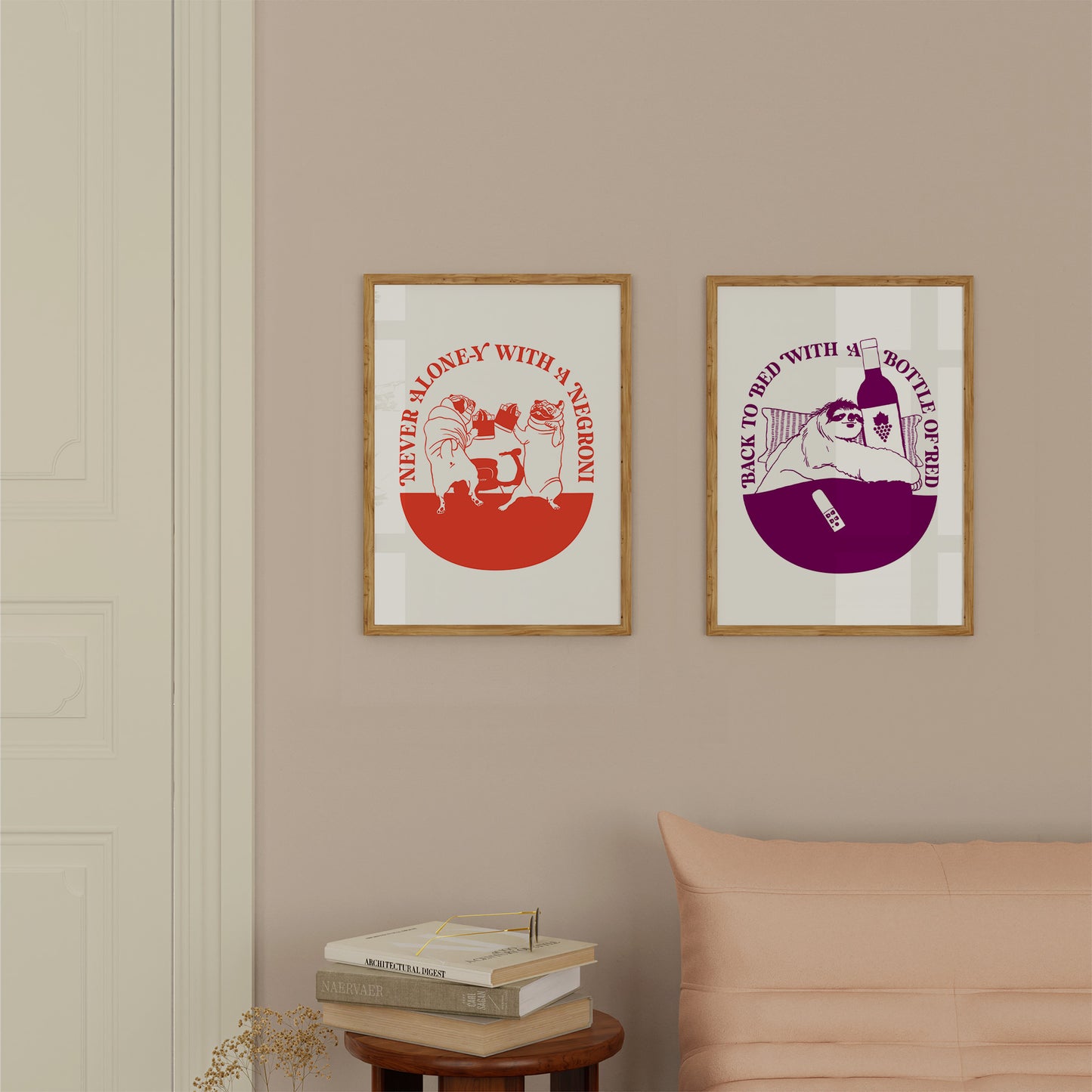Retro Cocktail Print-Negroni-Digital Download