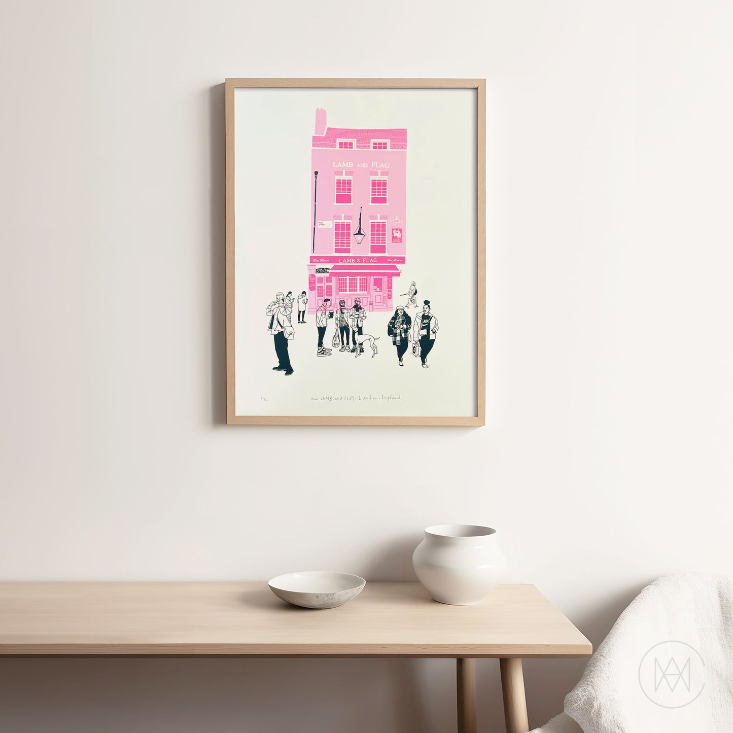 Slikscreen Print-Lamb & Flag, London