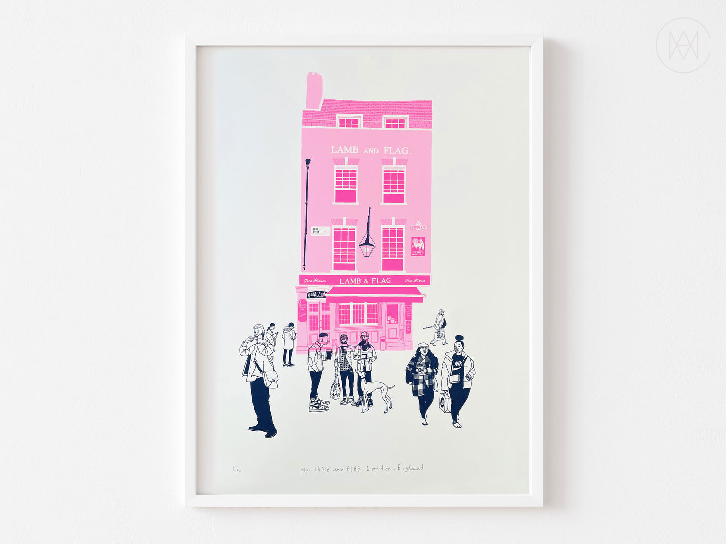 Slikscreen Print-Lamb & Flag, London