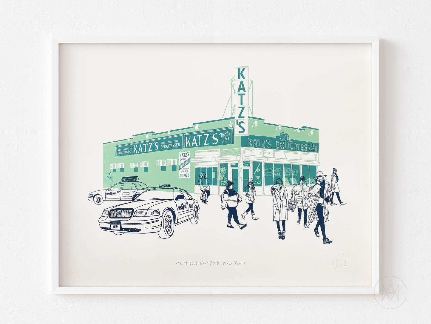 Slikscreen Print-Katz's Deli, New York City