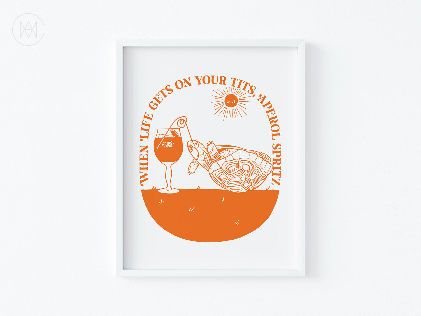 Retro Cocktail Print-Aperol Spritz-Digital Download