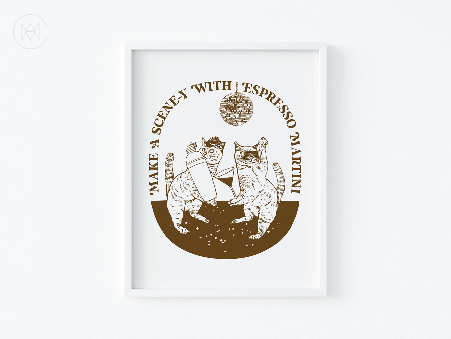Retro Cocktail Print-Espresso Martini-Digital Download