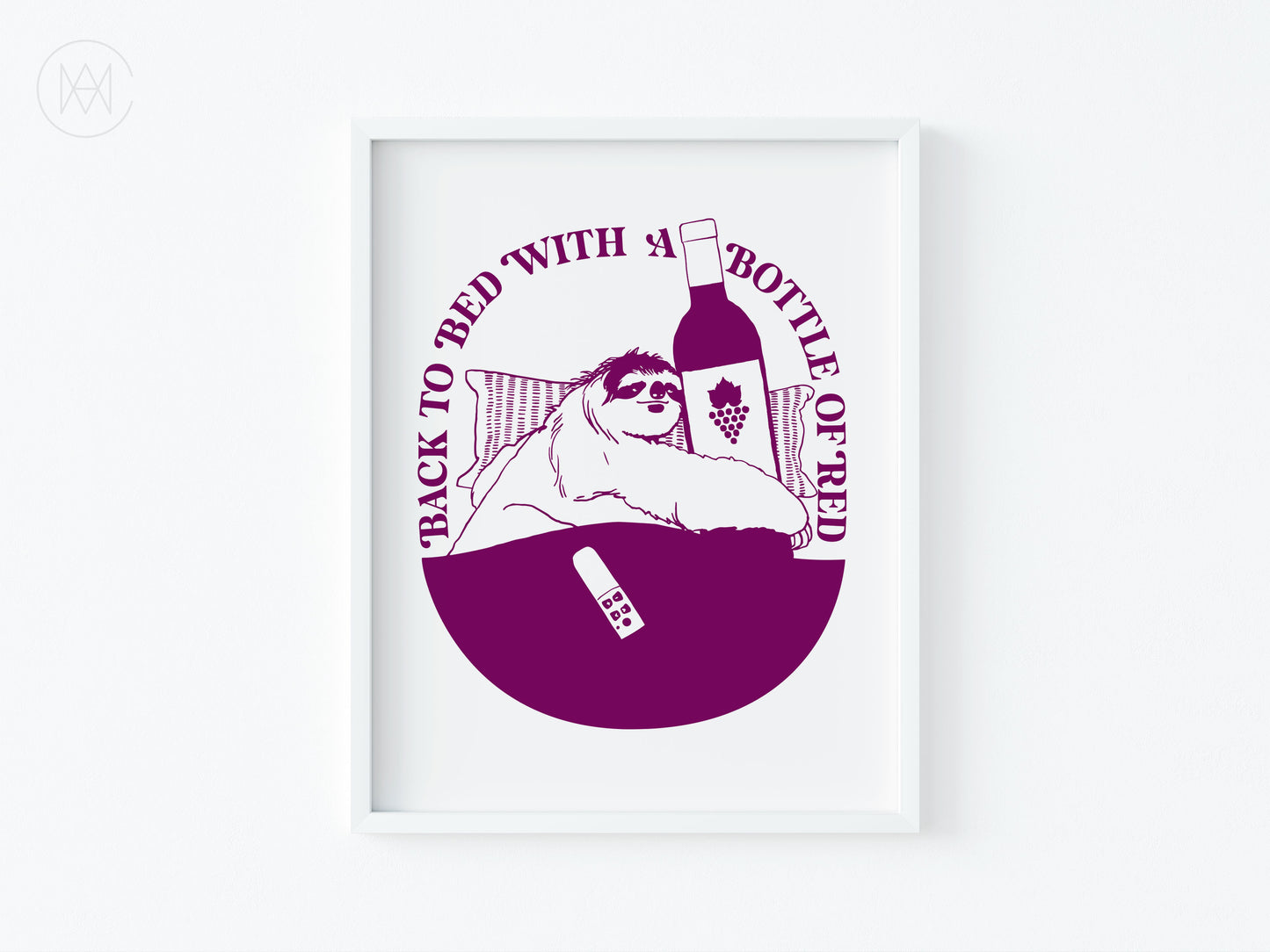 Retro Cocktail Print-Bottle of Red-Digital Download