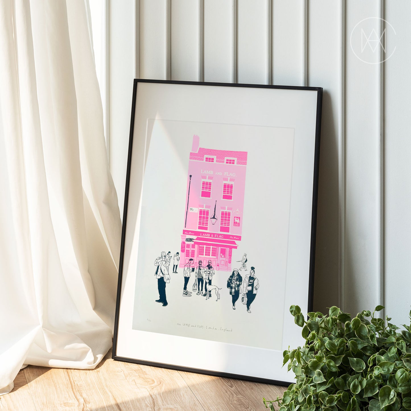 Slikscreen Print-Lamb & Flag, London