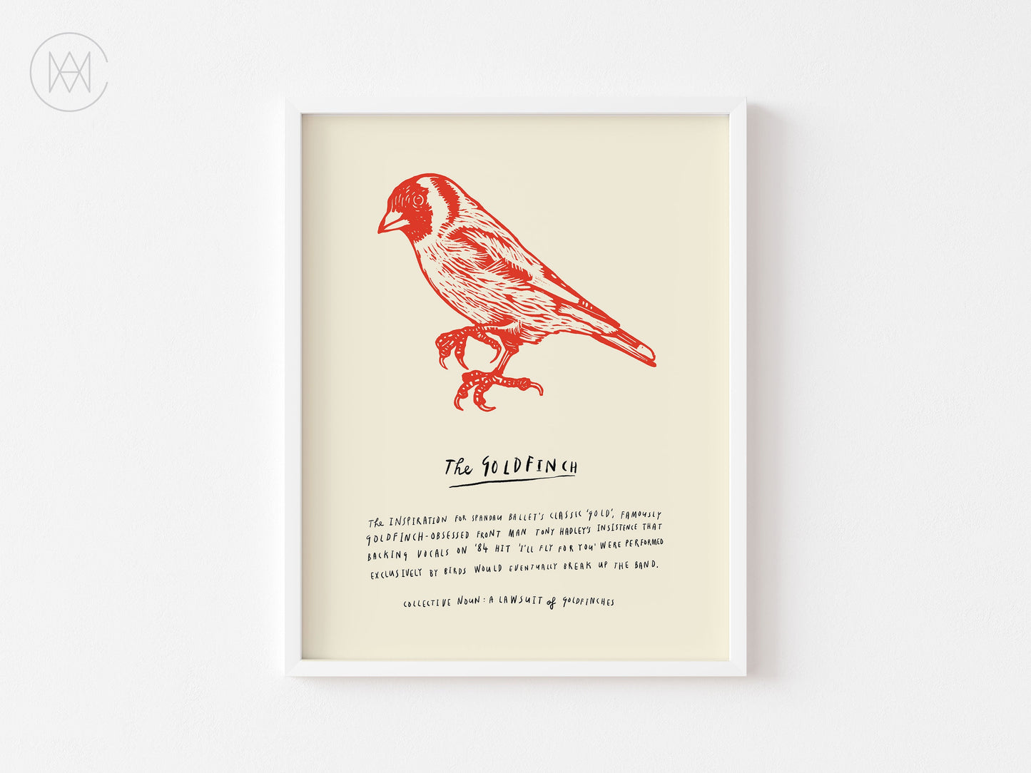 Linocut Goldfinch-Digital Download Print